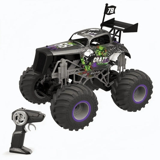 מכונית סגולה על שלט גלגלי שטח 1:16