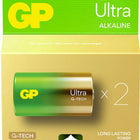זוג סוללות אולטרה Alkaline 1.5V 14A D GP