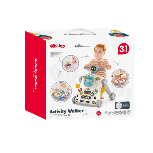 הליכון דחיפה כחול 3 ב-1 ומרכז פעילות