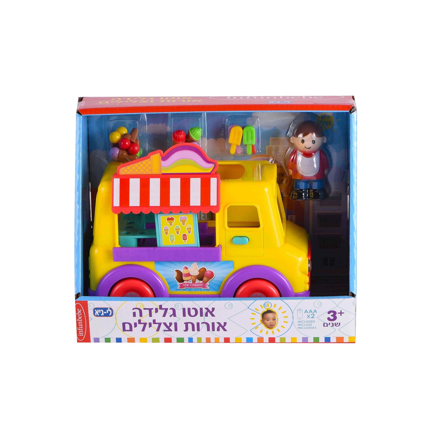 אוטו גלידה אורות וצלילים