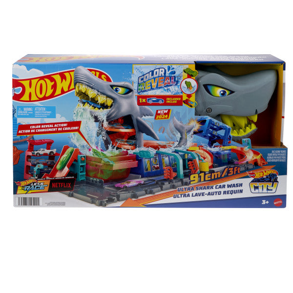 Hot Wheels Shark Car Wash Playset