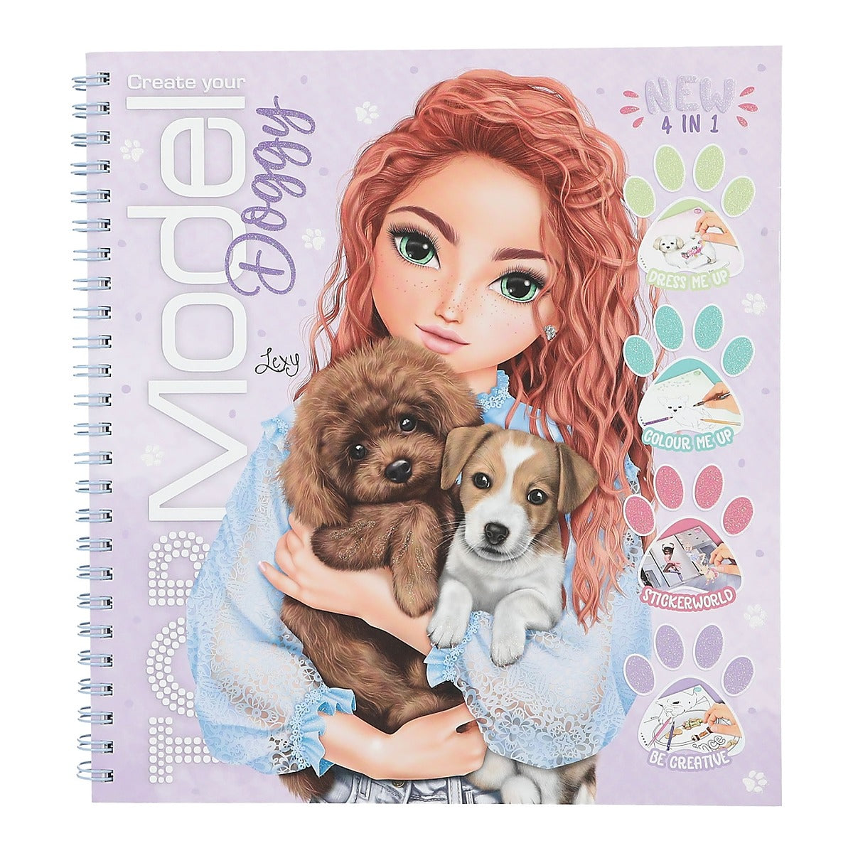 טופ מודל חוברת צביעה מדבקות כלבים Dggy colouring
