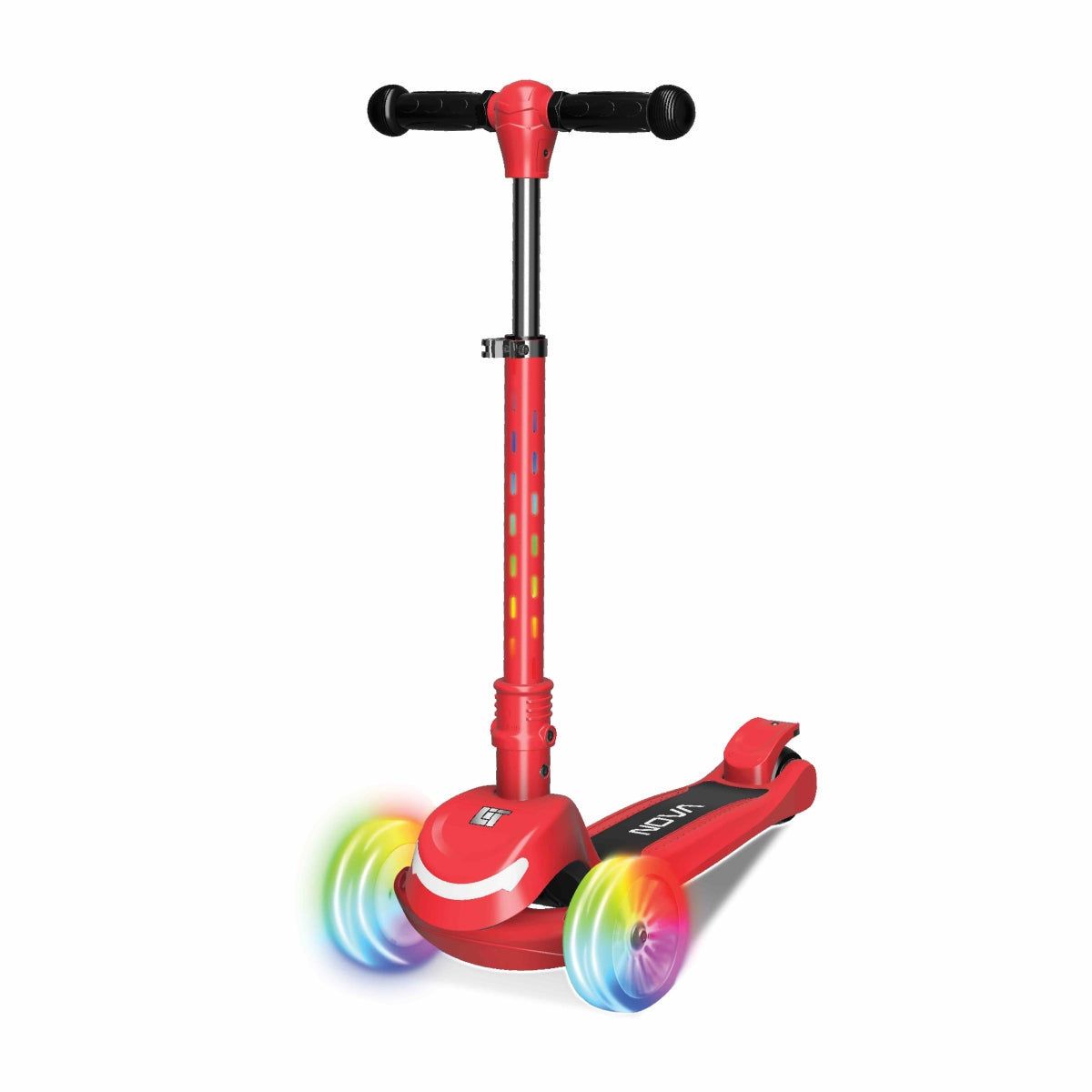 קורקינט 3 גלגלים אדום עם אורות