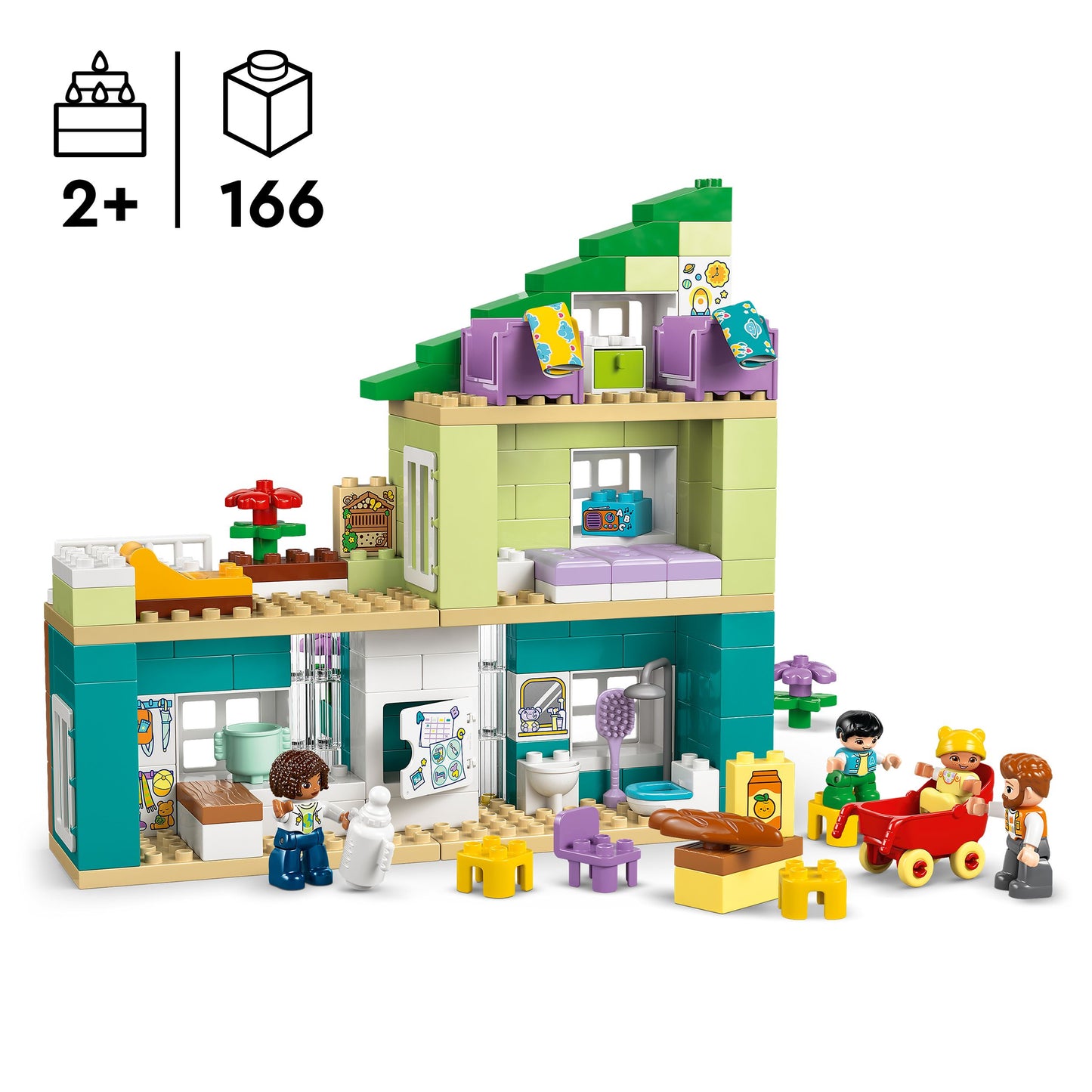 לגו דופלו 3 ב-1 בית משפחה מודרני עם דמויות 10470