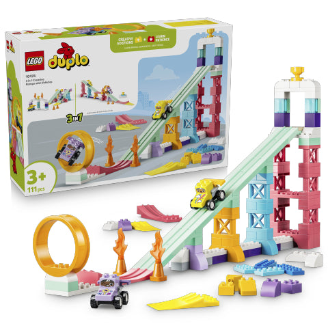 10478 לגו דופלו רמפות יצירתיות סט 3 ב-1 עם רכבים