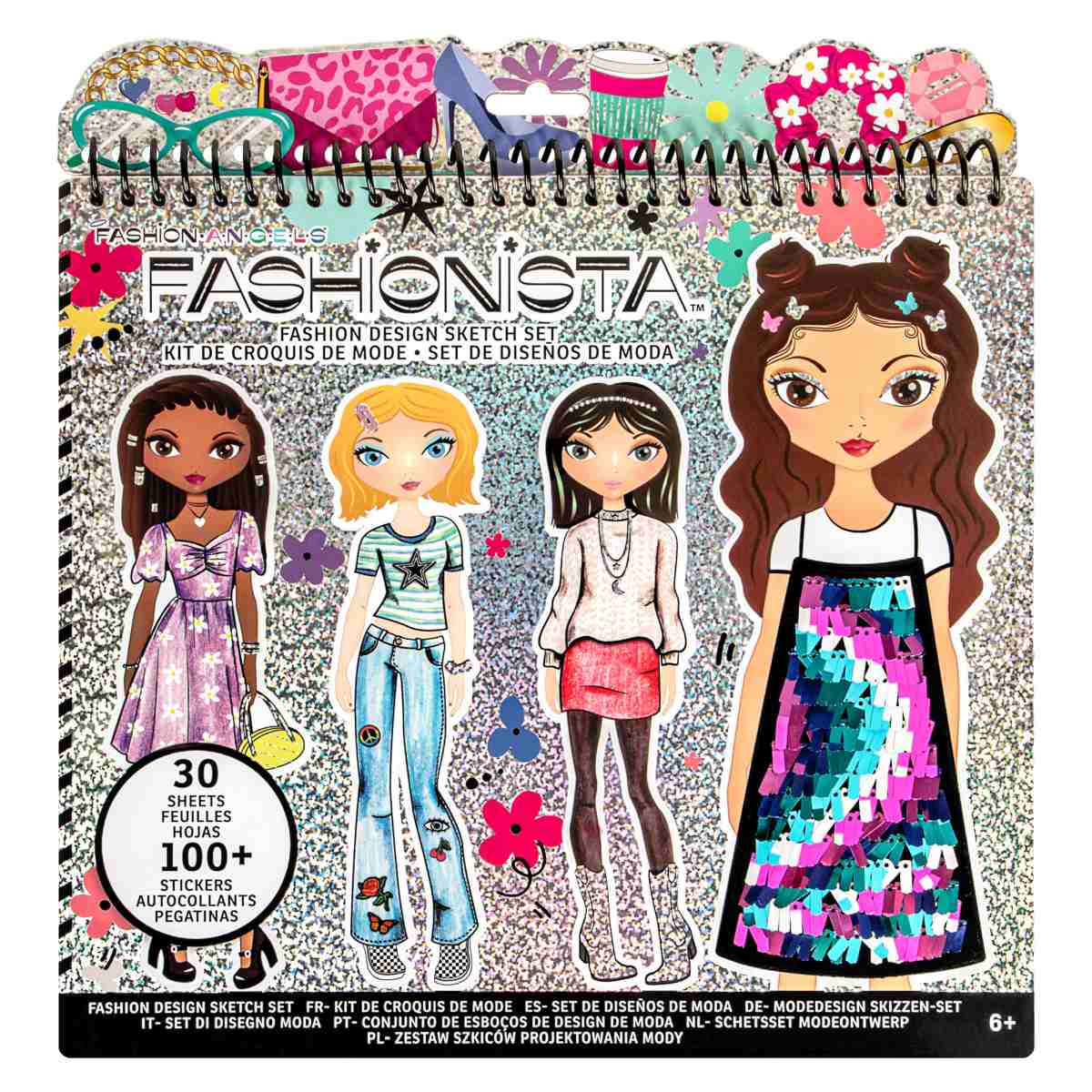 Large Sketchbook with Stickers for Fashion Design