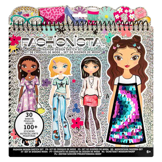 Large Sketchbook with Stickers for Fashion Design