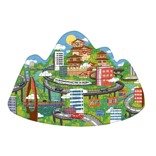 פאזל עיר על ההר 102 חלקים