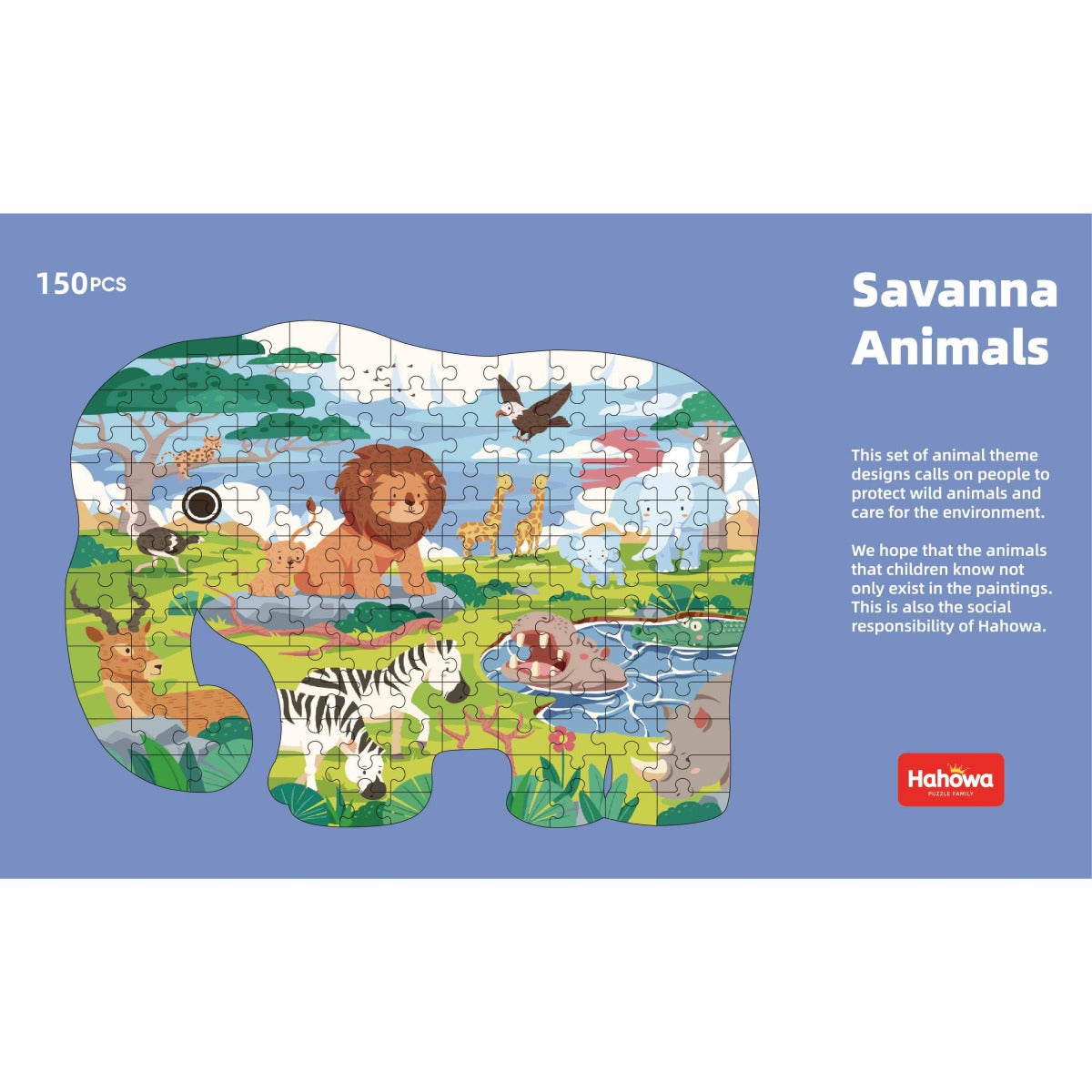פאזל חיות גונגל 150 חלקים