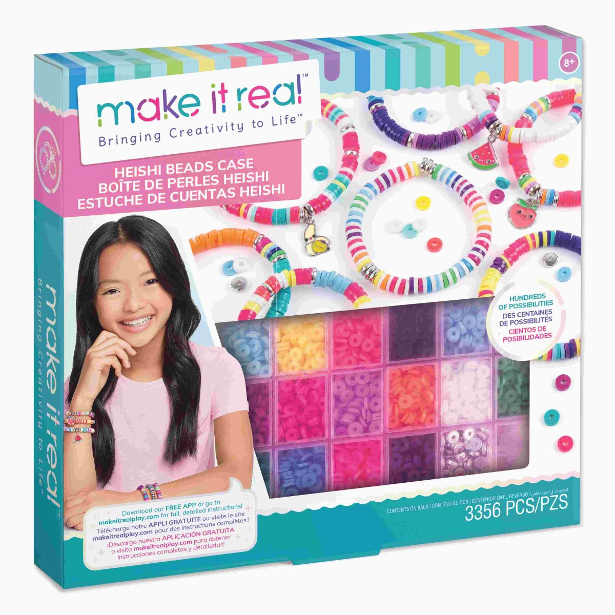 מזוודת חרוזים לעיצוב תכשיטים - 3356 חלקים