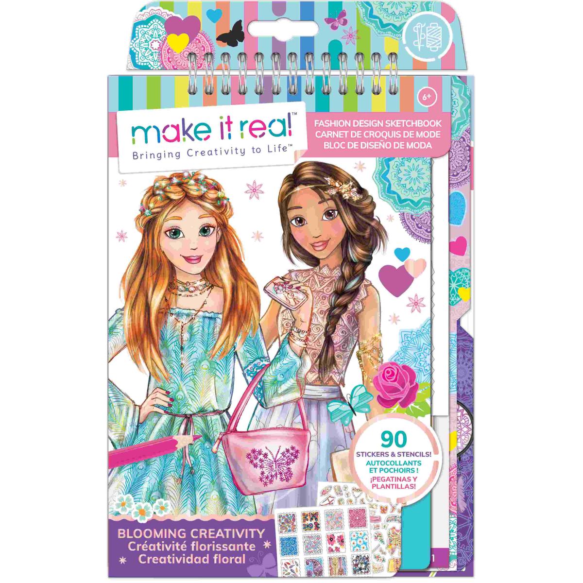 מעצבת אופנה 90 מדבקות ושבלונות