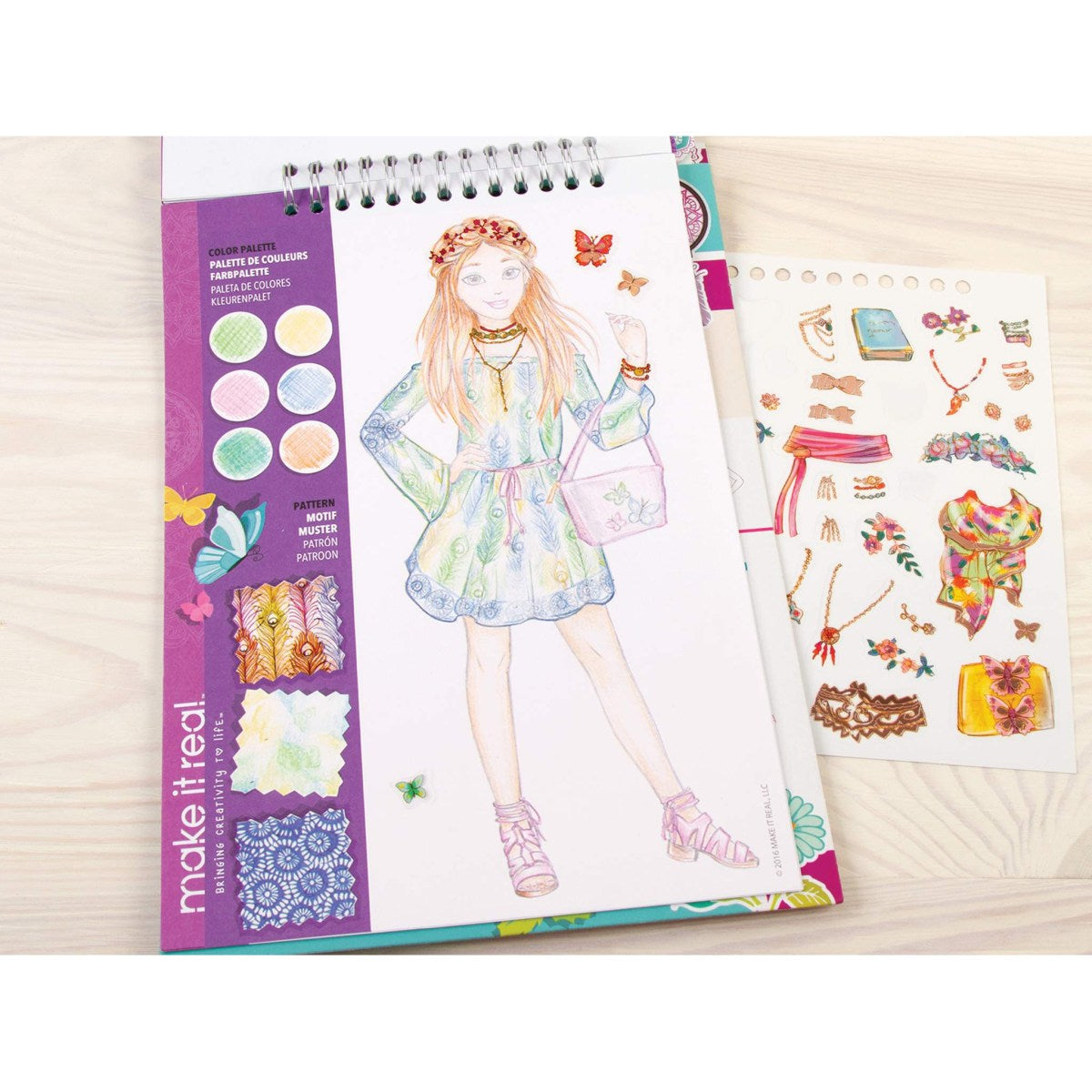 מעצבת אופנה 90 מדבקות ושבלונות