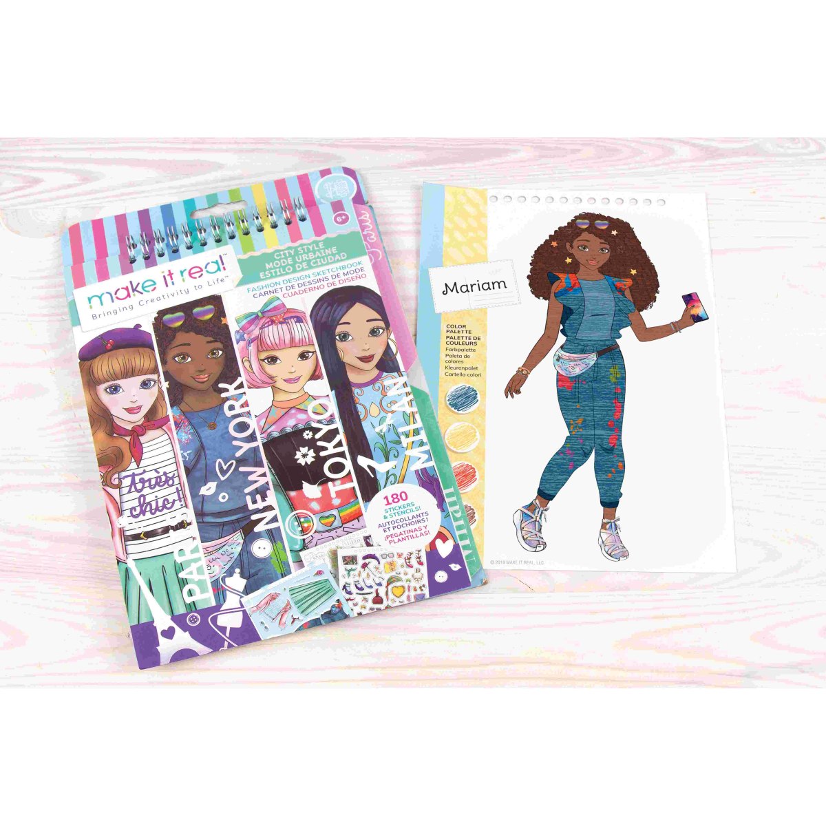 מעצבת אופנה 180 מדבקות ושבלונות