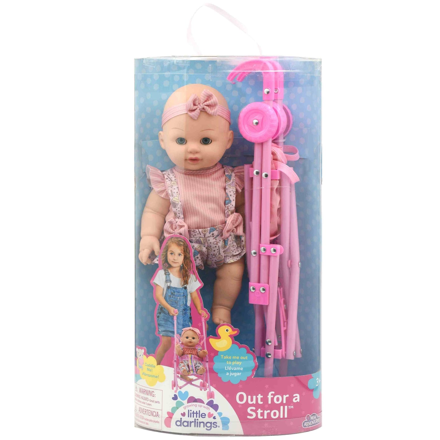 בובת תינוק 35 סמ עם עגלת טיולון