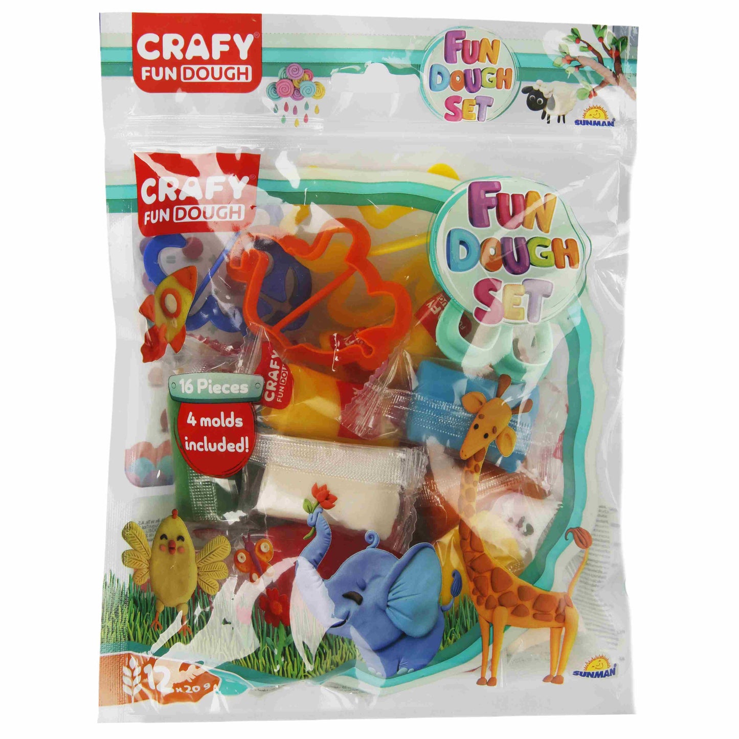 סט בצק וחותכנים בשקית 240 גרם