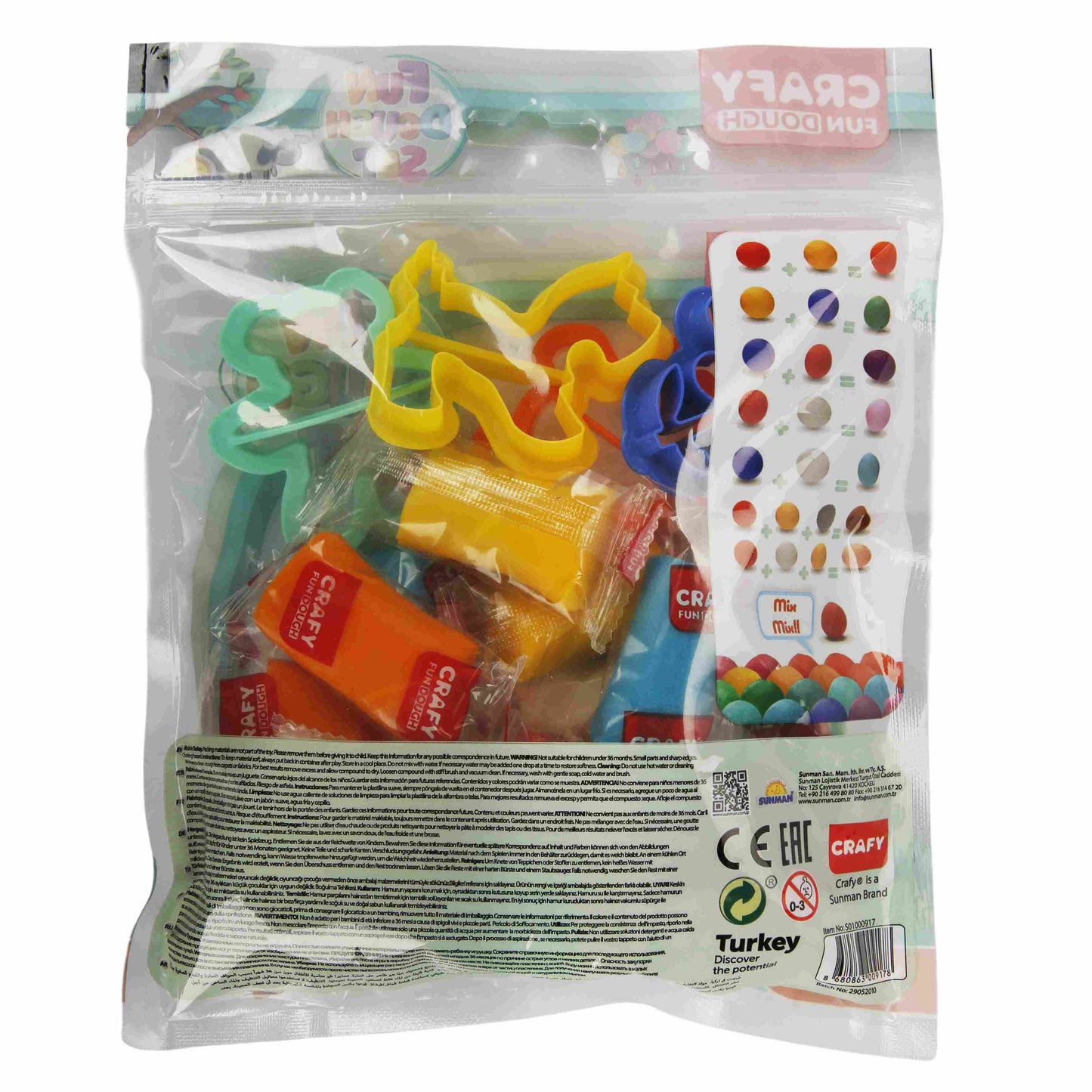 סט בצק וחותכנים בשקית 240 גרם