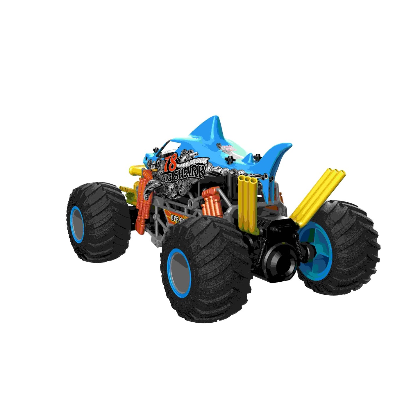 רכב על שלט כריש עם אפקט עשן 1:10