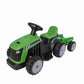 טרקטור עם נגרר ממונע ירוק 6V