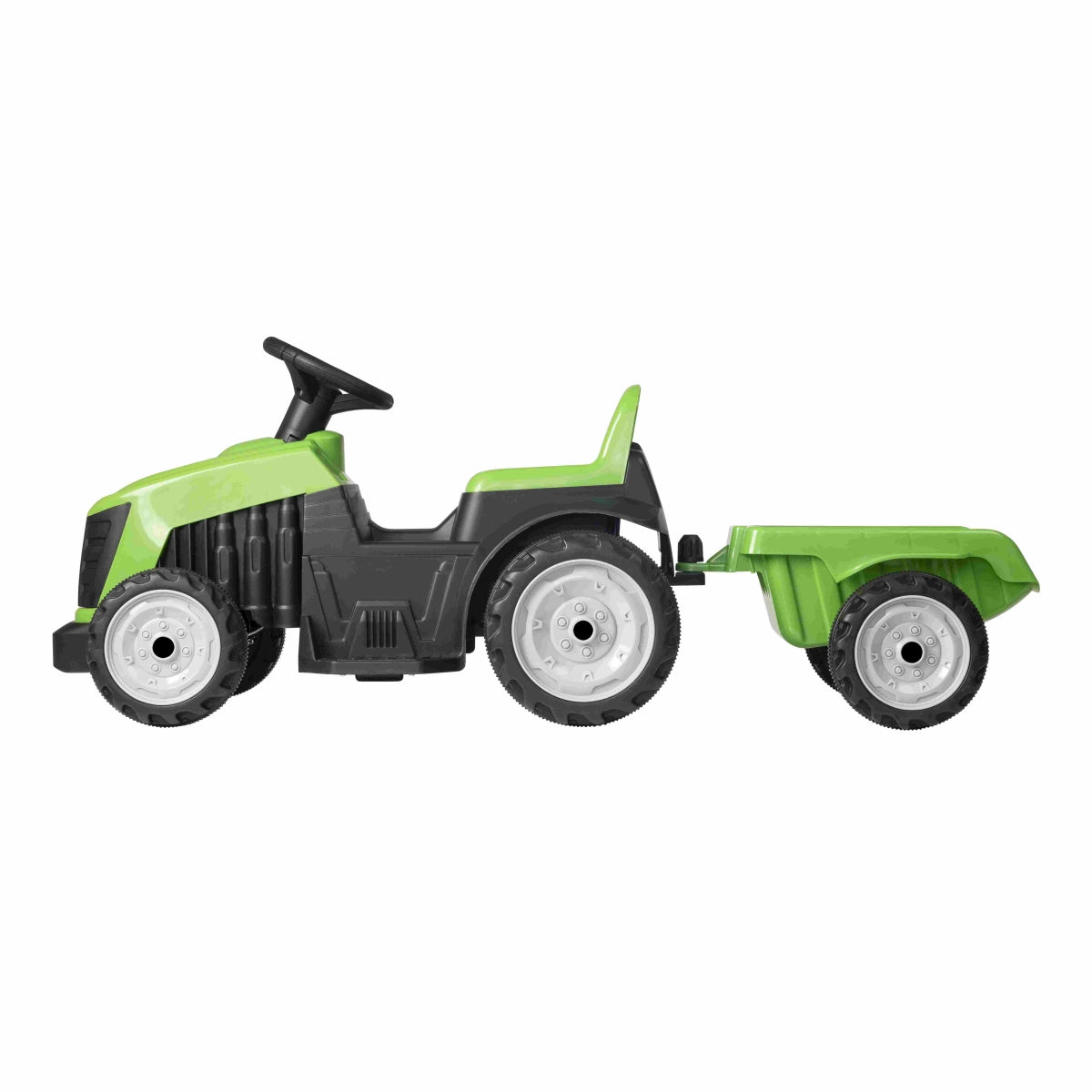 טרקטור עם נגרר ממונע ירוק 6V