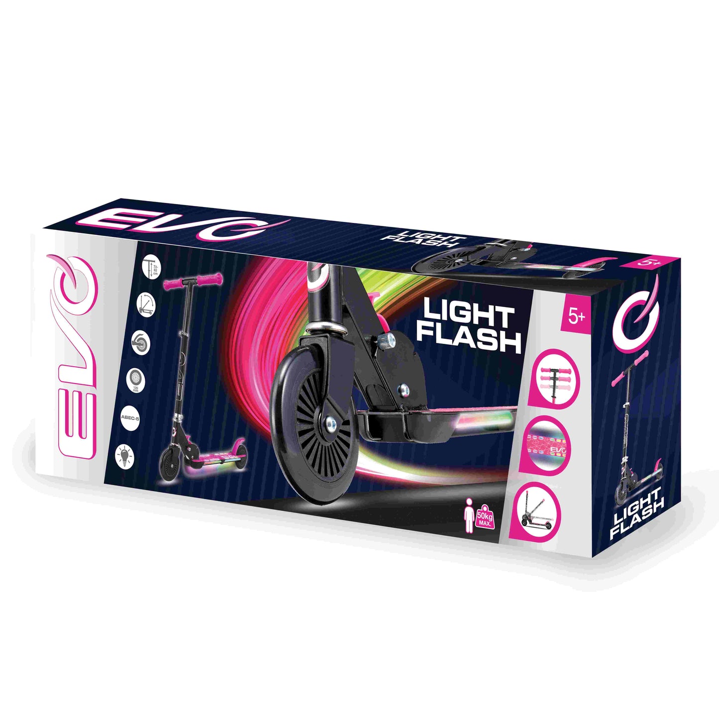 קורקינט ורוד 2 גלגלים עם תאורה