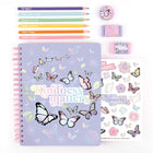 Butterfly Sketchbook 200 Pages with Colors and Stickers