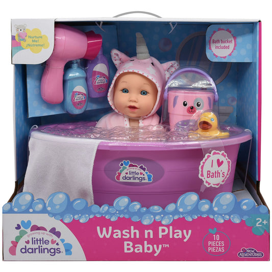 בובת תינוק 30 סמ עם ערכת אמבטיה ואביזרים