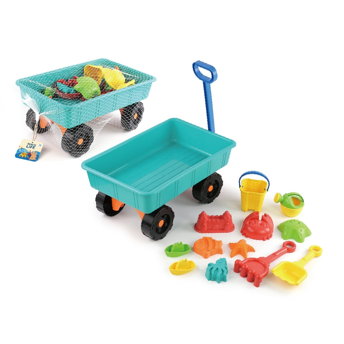 סט עגלה נגררת עם אביזרים לים