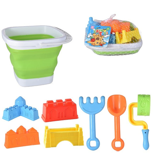 דלי מתקפל עם אביזרים ברשת