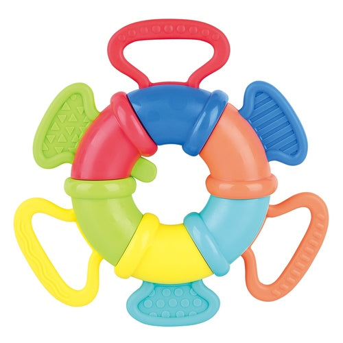 Flexible teether ring for toddlers