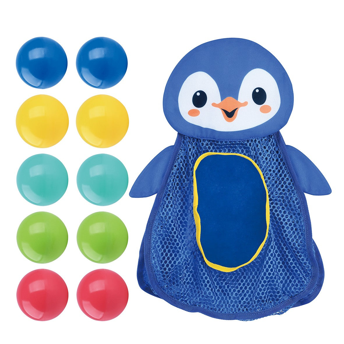 ארגונית פינגווין לאמבטיה עם כדורים