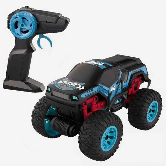 מכונית על שלט גלגלי שטח כחולה 1:16