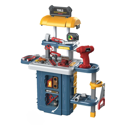 עמדת כלי עבודה במזוודה עם מקדחה 46 חלקים