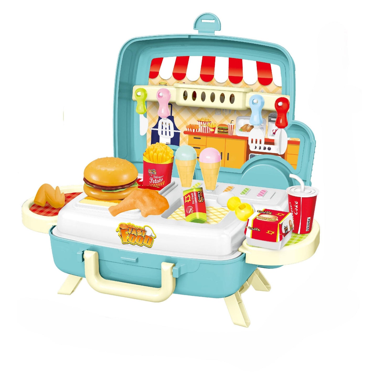 מזוודת אוכל פיקניק בצורת מכונית 21 חלקים