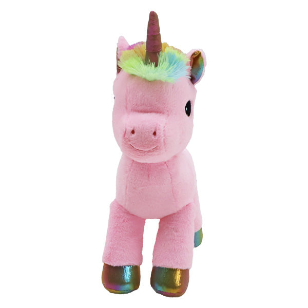 בובת חד קרן ורוד פרווה 43 סמ