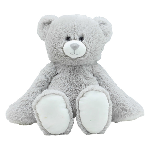 בובת דובי יושב אפור פרווה 38 סמ