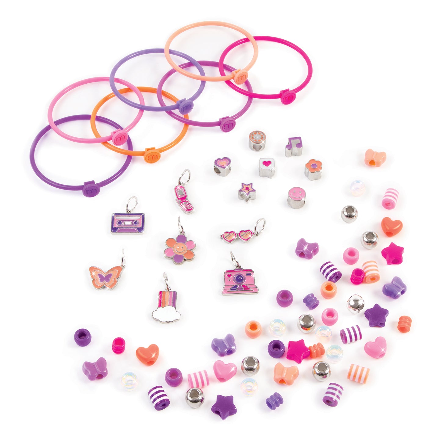 ערכה להכנת 7 צמידים אופנתיים 71 חלקים