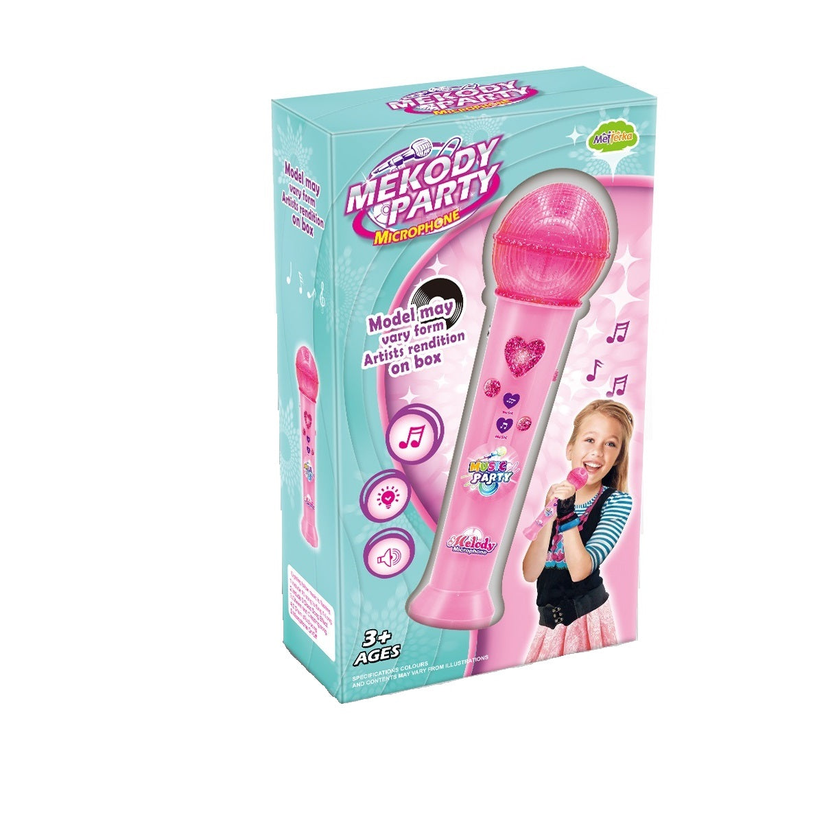 מיקרופון לילדים ורוד עם שירים
