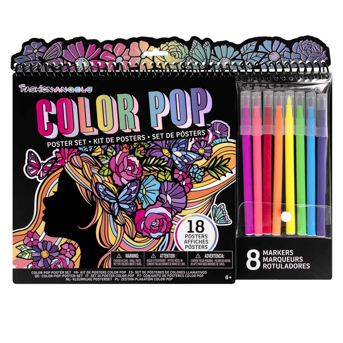 סט פוסטרים צבעוניים עם טושים