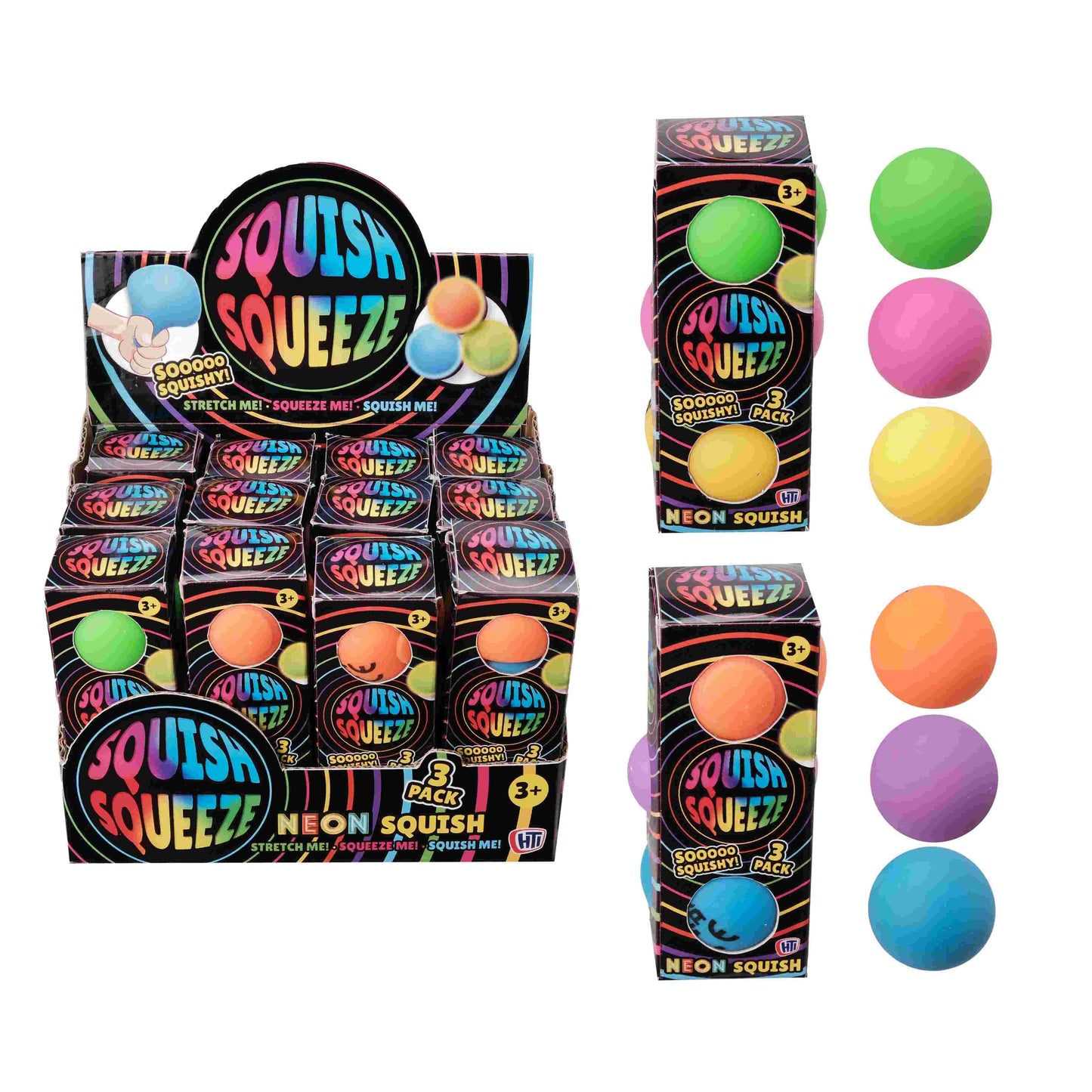 מארז 3 כדורי לחיצה נמתחים