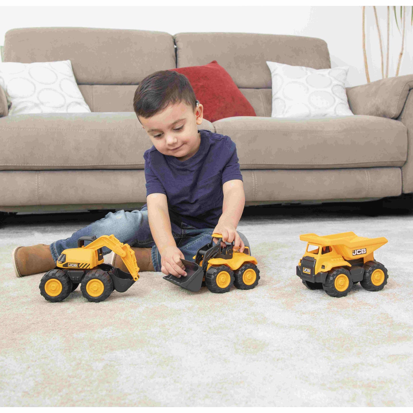 סט שלישיית רכבי עבודה JCB