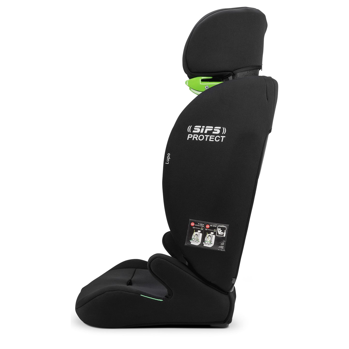 בוסטר גב לרכב עם רצועות שחור LUPO