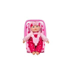 Laughing Doll with Car Seat 30 cm Fuchsia