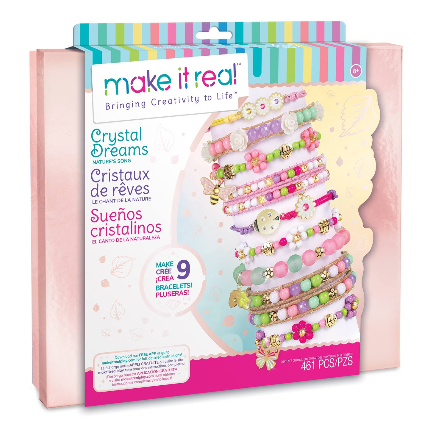 ערכת יצירה הכנת צמידי קריסטלים 461 חלקים