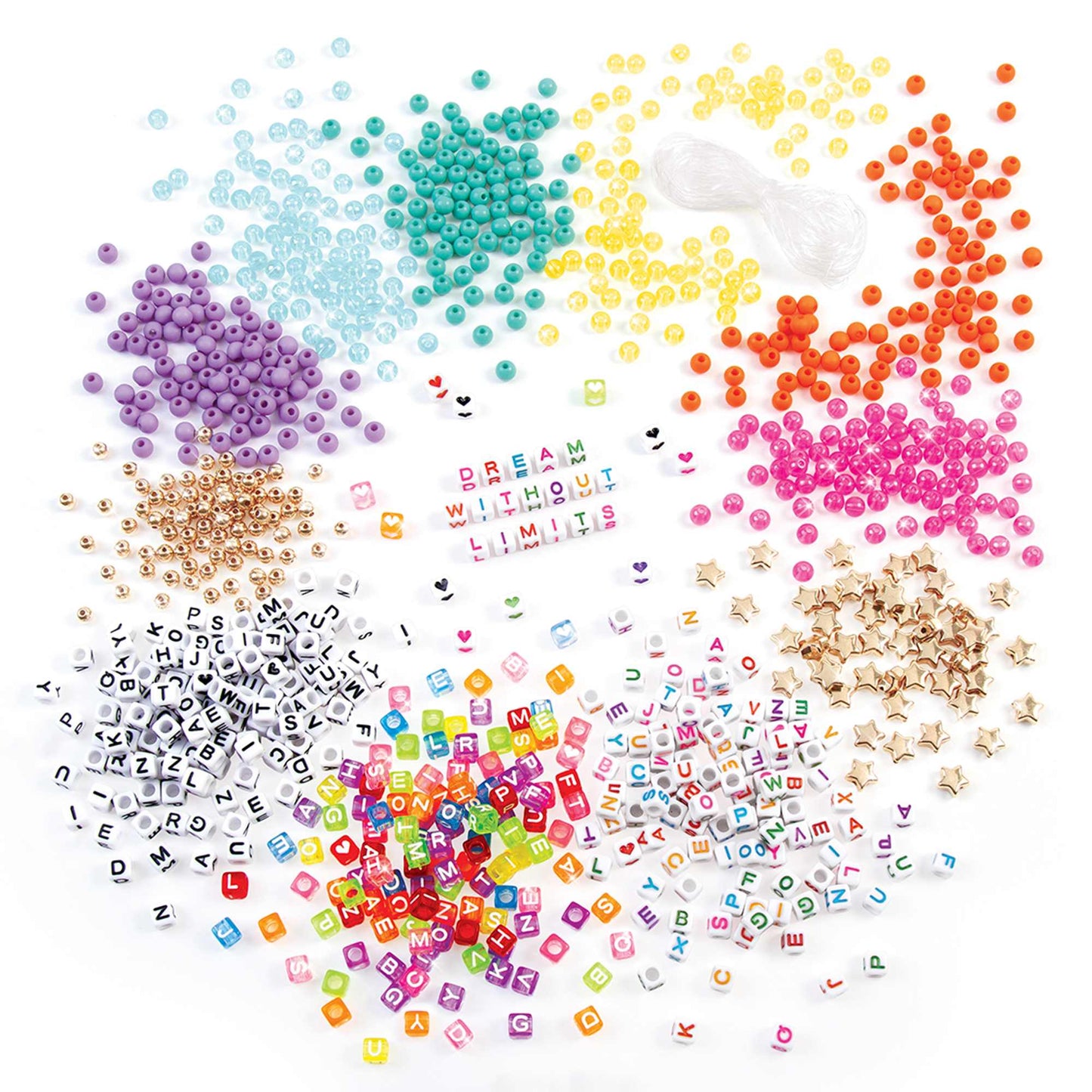 ערכת יצירה הכנת צמידים חרוזי אותיות 1008 חלקים