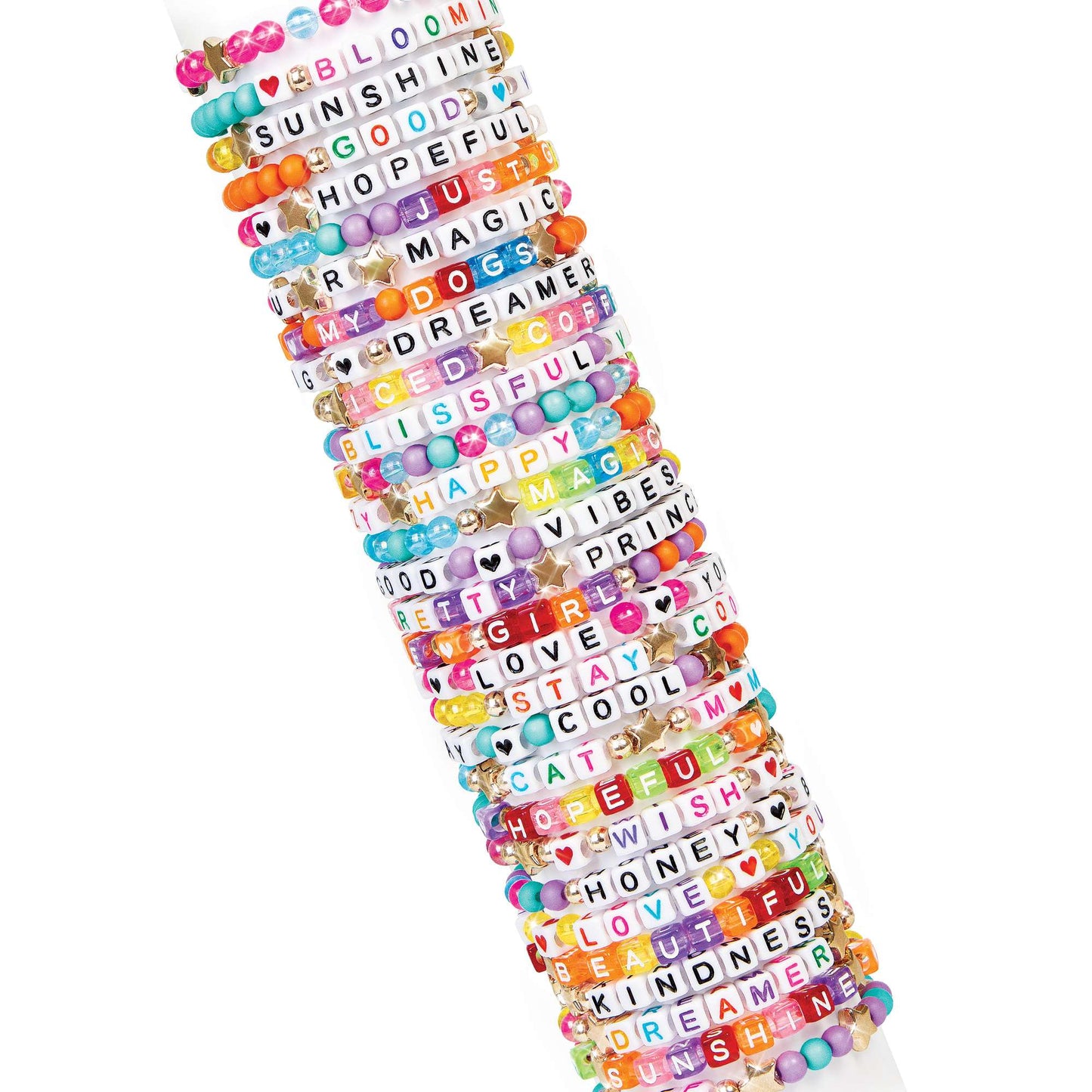 ערכת יצירה הכנת צמידים חרוזי אותיות 1008 חלקים