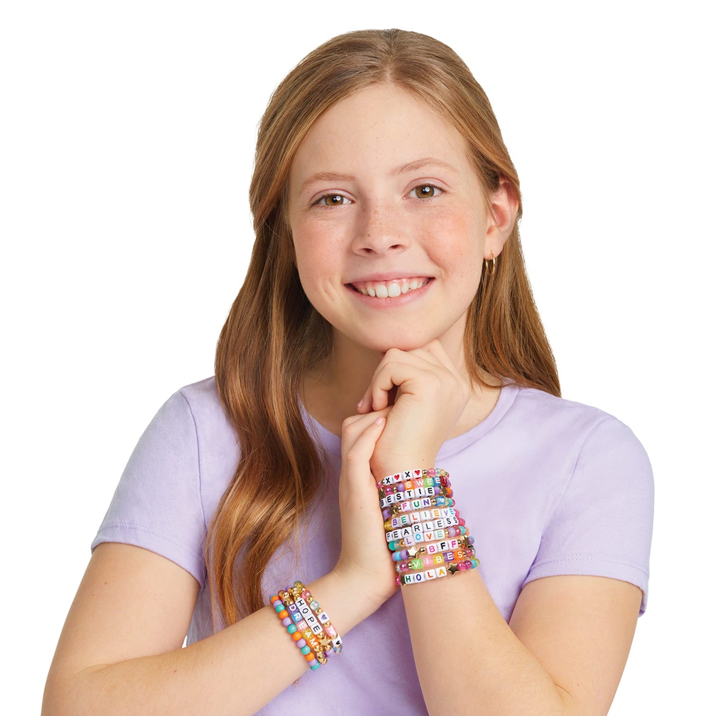 ערכת יצירה הכנת צמידים חרוזי אותיות 1008 חלקים