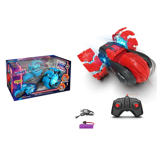 מכונית פעלולים אדומה אורות עם שלט רחוק