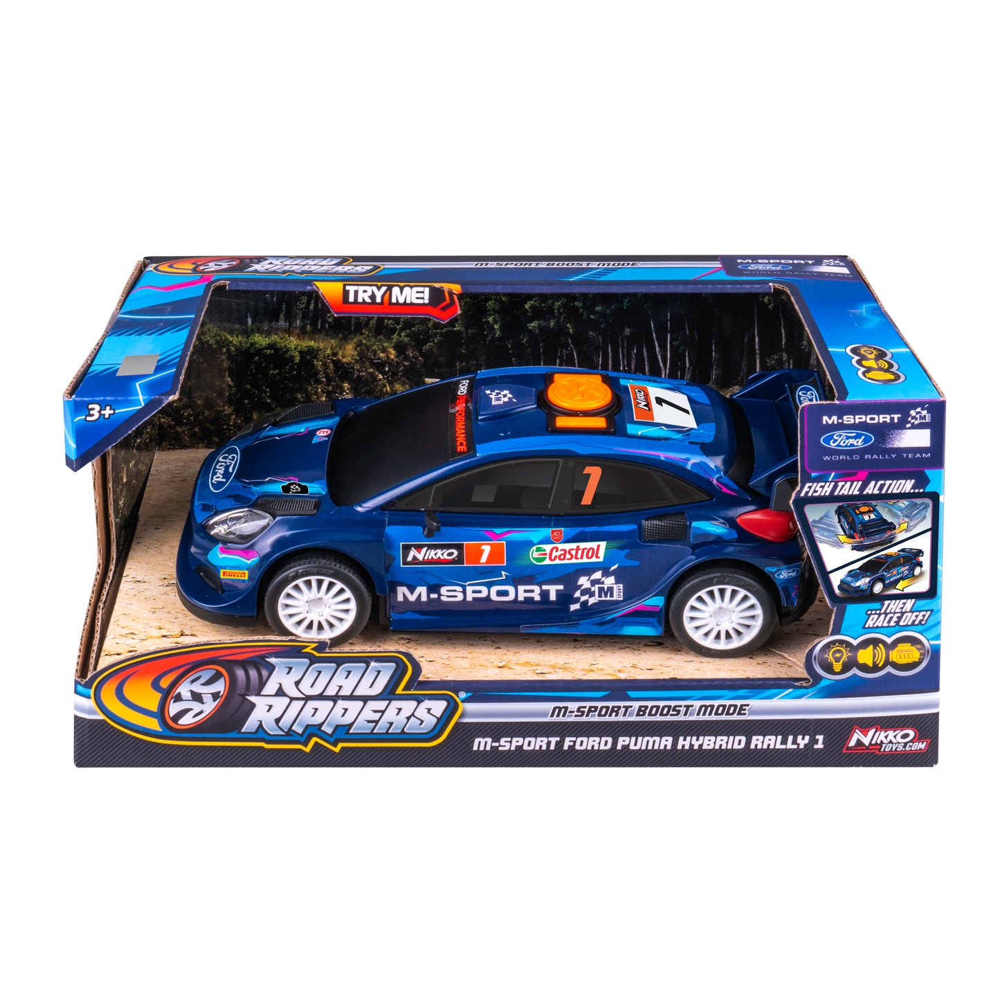 Blue remote control race car