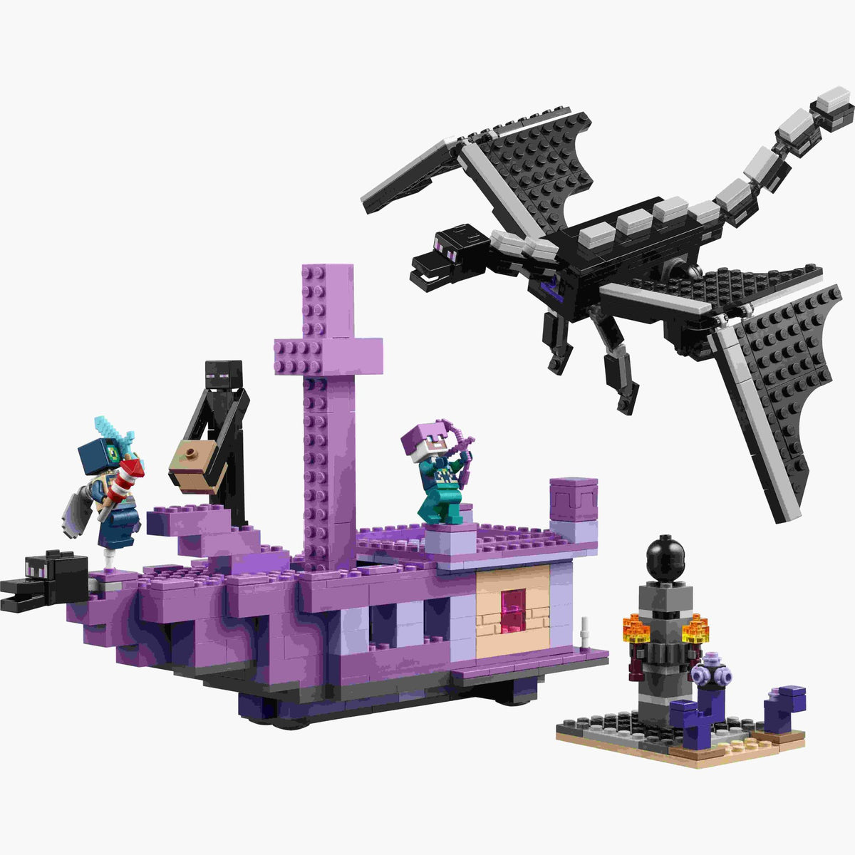 לגו מיינקרפט דרקון הסף וספינת קצה 21264