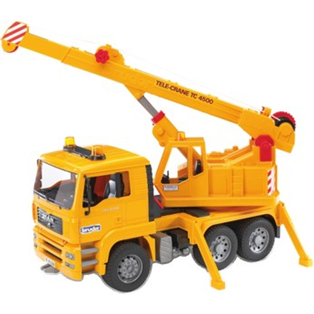 Yellow crane truck - MAN
